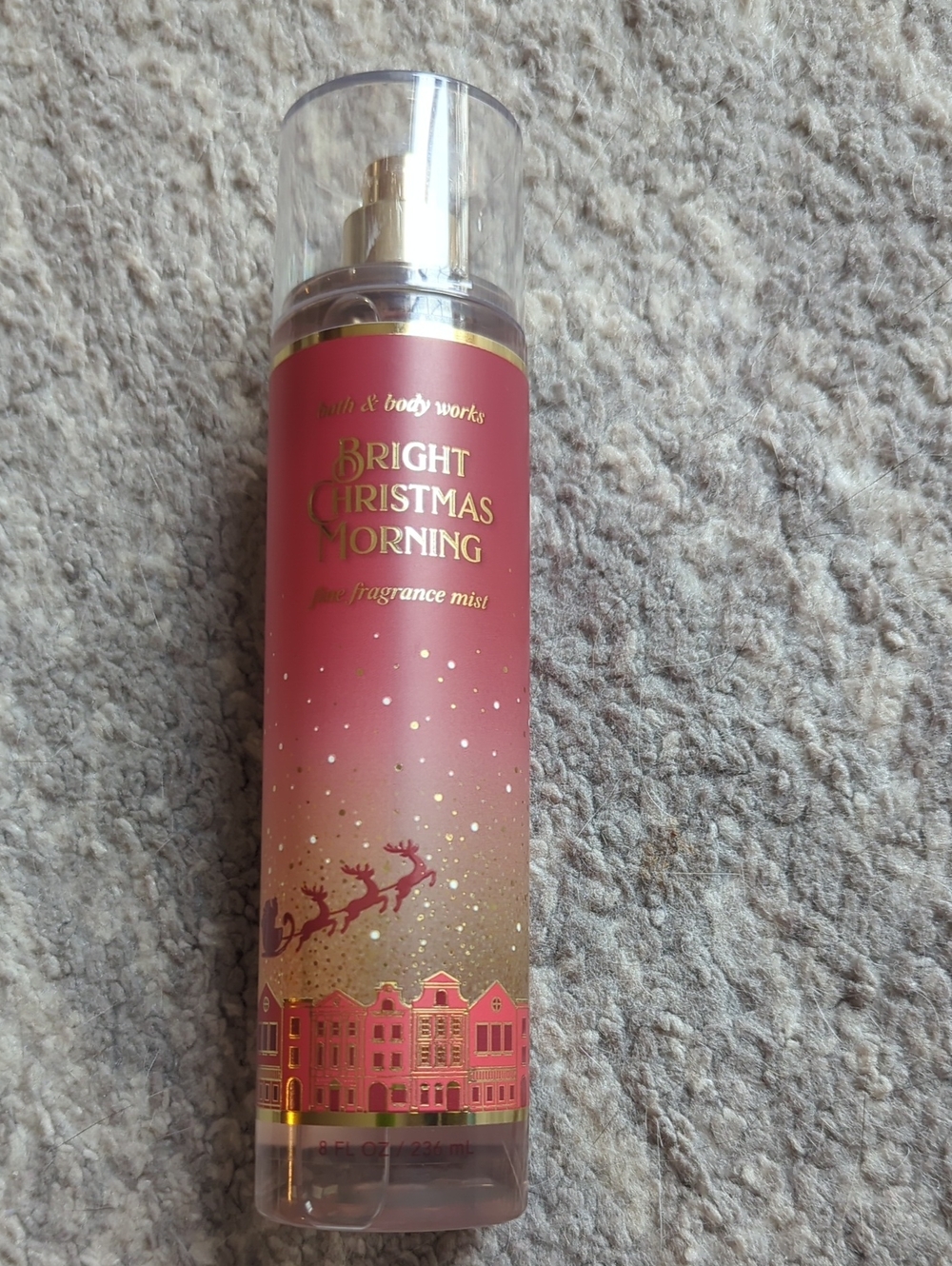 NEW Bath & Body Works Bright Christmas Morning Fragrance Mist - Pink & Gold